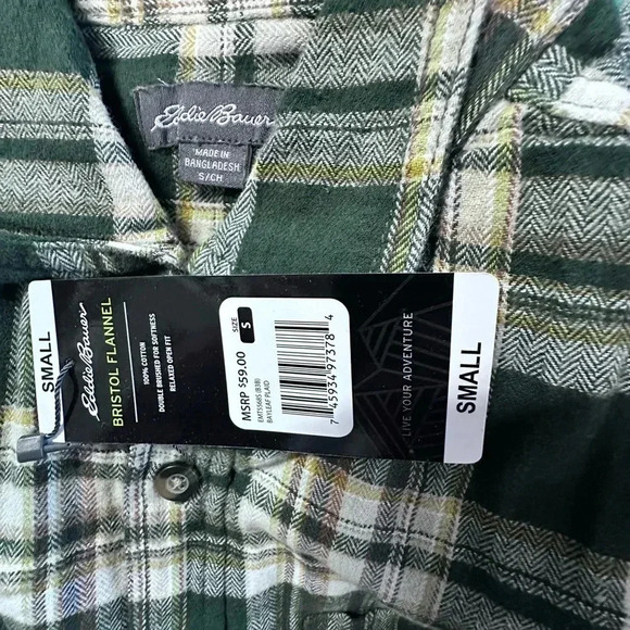 Eddie Bauer Green Casual Button Down Shirt Mens Small - Picture 7 of 7